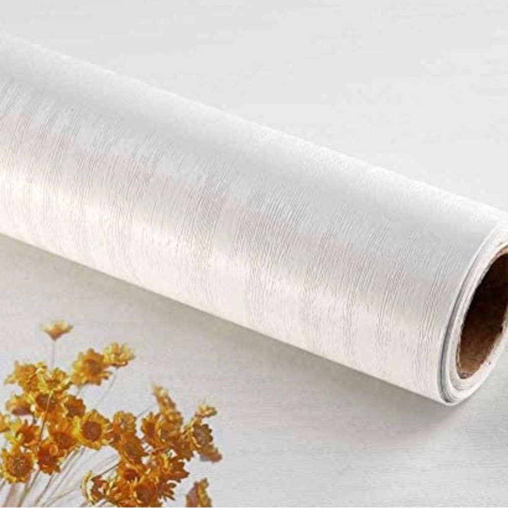 White wood grain contact type paper